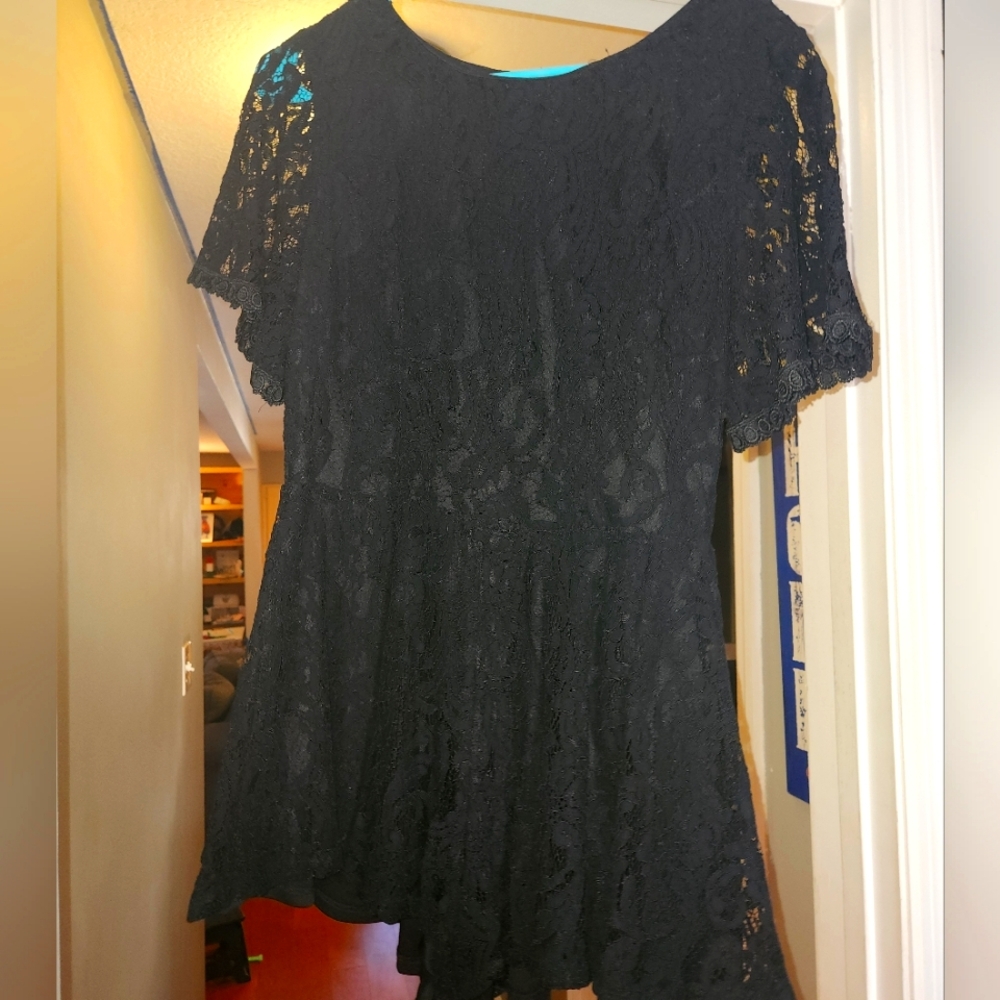 Black Lace Romper